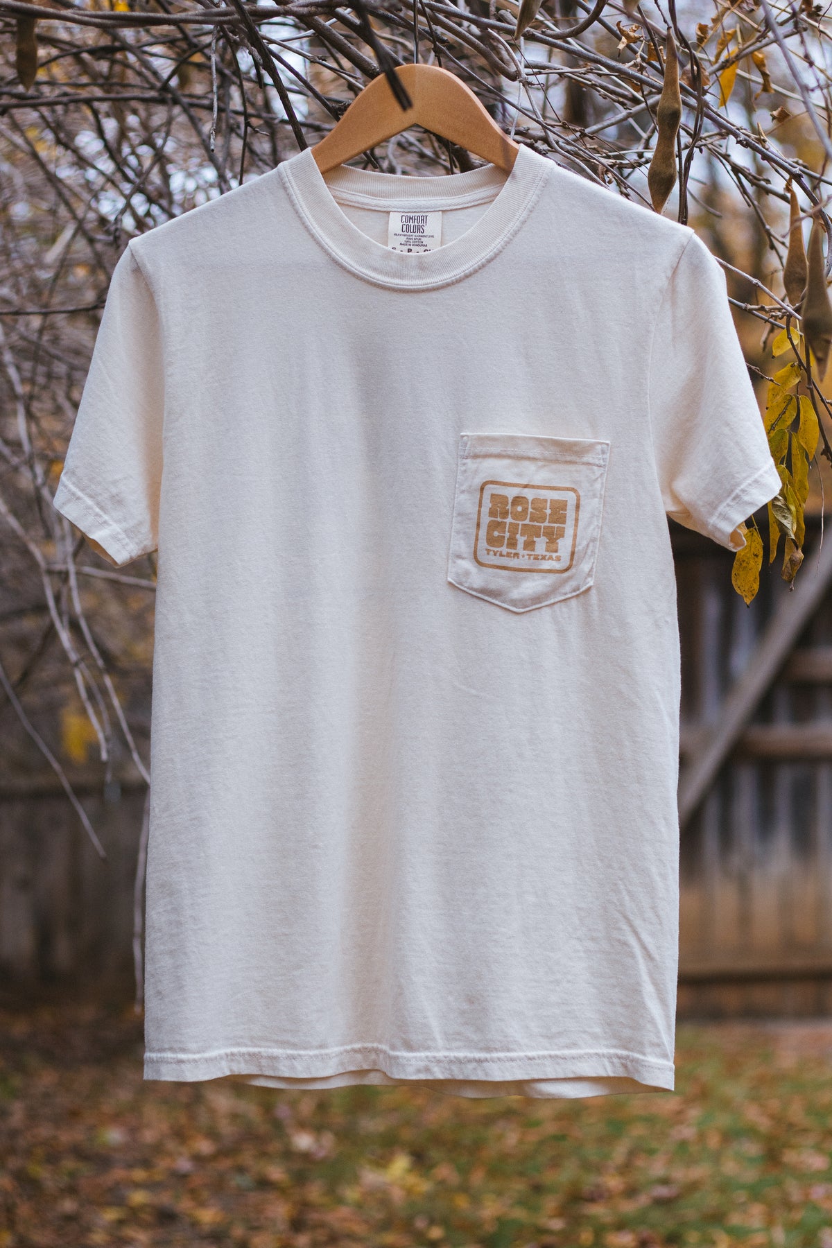 Classic Comfort Pocket Tee – Ivory – Rose City Hats